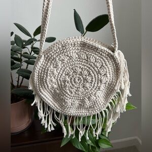Handcrafted Cream Crochet Bag